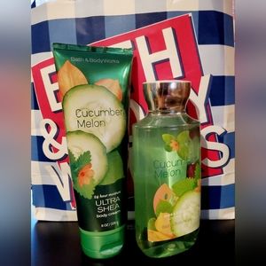 Bath and body works cucumber melon set